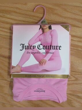 Juicy Couture Light Pink Seamless Top & Legging Set